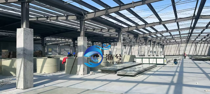 2023江蘇泰州室內(nèi)工廠(chǎng)化養(yǎng)殖項(xiàng)目施工現(xiàn)場(chǎng)
